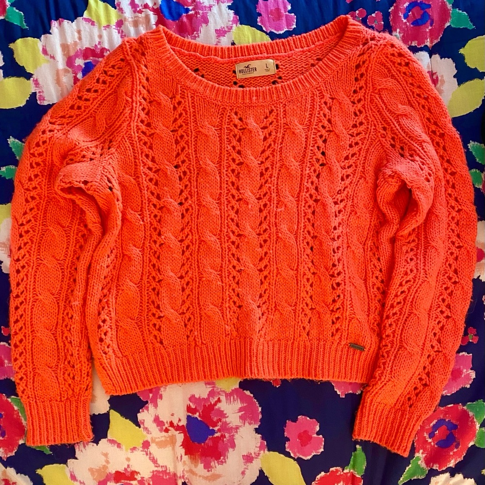 Orange Hollister Sweater